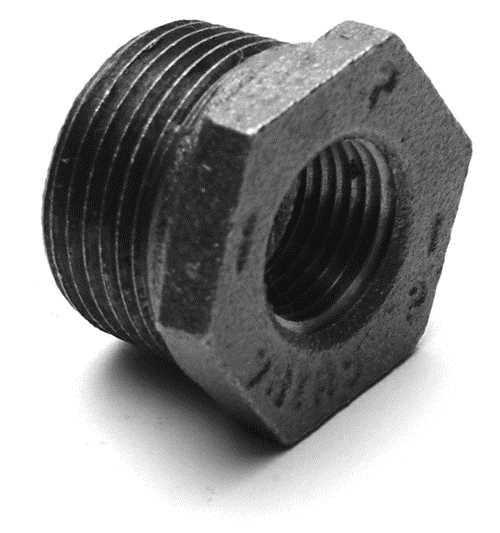 SCH 40 Black Pipe Reducers | 1/2 X 1/8 PIPE HEX BUSHING BLACK | 1/2 X 1